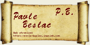 Pavle Beslać vizit kartica